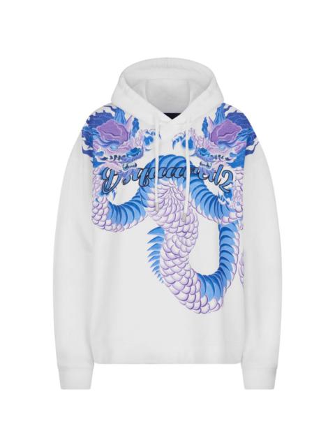 DSQUARED2 graphic-print cotton hoodie