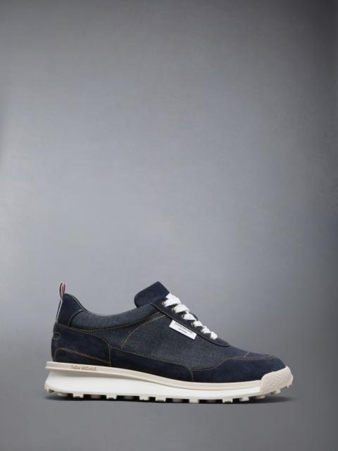 Thom Browne SELVEDGE DENIM TECH RUNNER ALUMNI SNEAKER