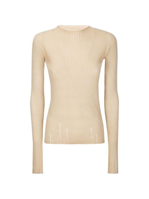UMA WANG ribbed long-sleeve top
