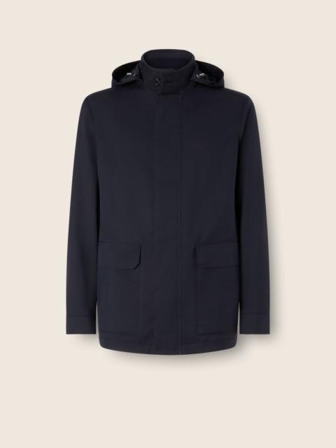 ZEGNA NAVY BLUE MICROFIBER MOTORIN 300CC CAR COAT