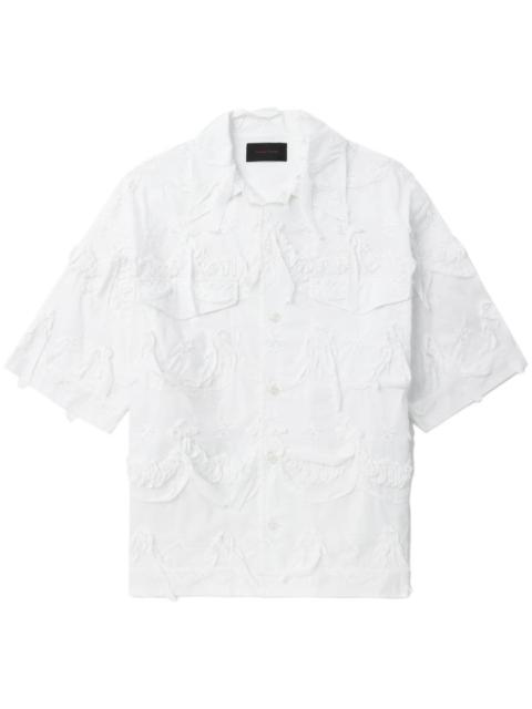 Simone Rocha floral-embroidered cotton shirt