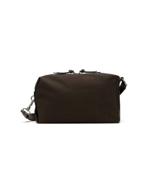 Dries Van Noten Brown Canvas & Lambskin Bag