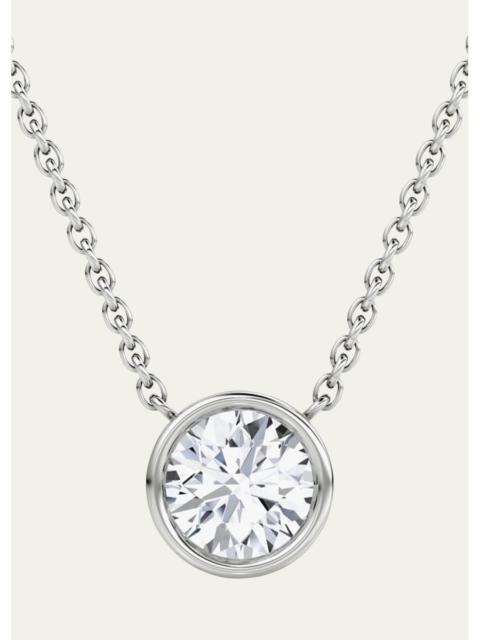 VRAI Round Bezel-Cut Lab Grown Diamond Solitaire Necklace, 0.75tcw