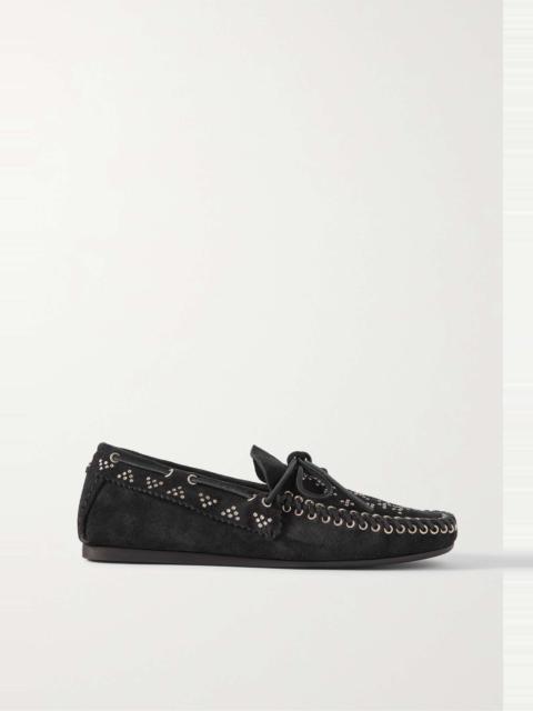Freen embellished suede loafers