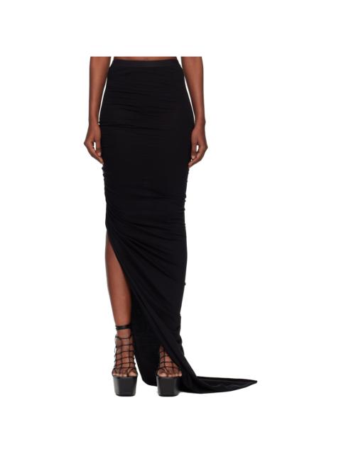 Rick Owens Black Temple Edfu Maxi Skirt
