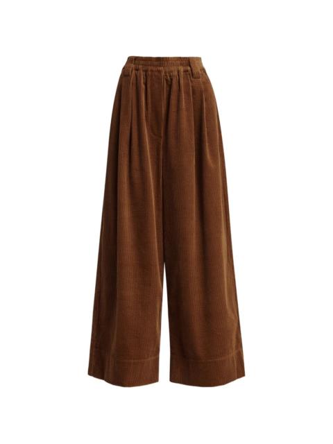 ESSENTIEL ANTWERP pleated corduroy trousers