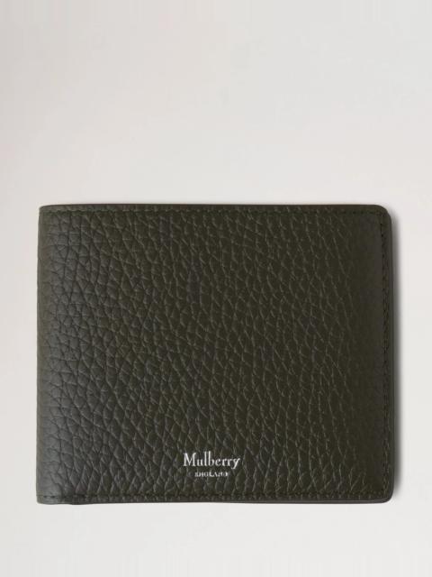 Mulberry 8 Card Wallet Dark Green Heavy Grain