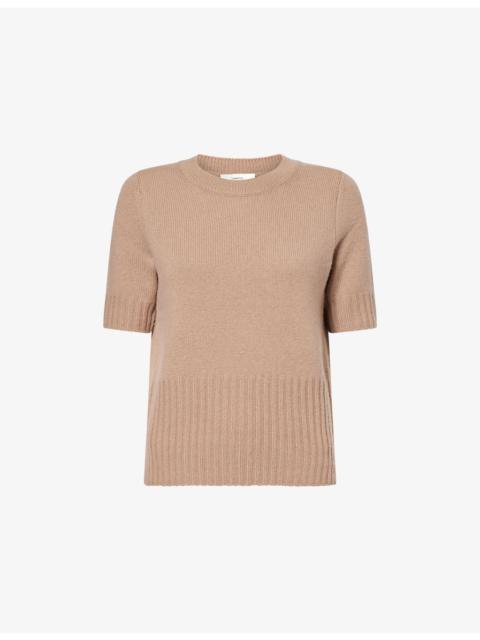 Vince High Rib Wool And Cashmere Blend Jumper