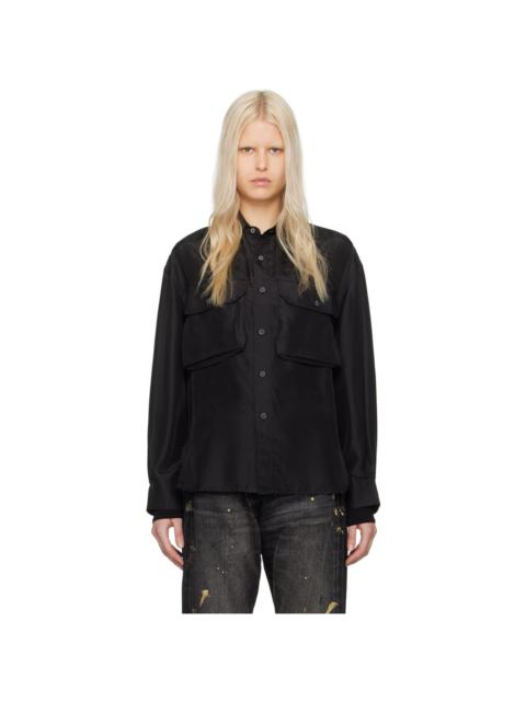 Black Oversized Pocket Shirt