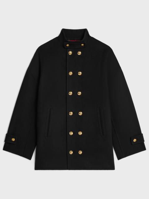 CELINE egg coat in double face wool