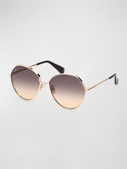 Max Mara Menton Metal Round Sunglasses