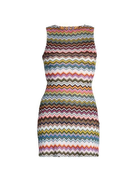 Missoni Women's Zigzag Open-Back Cover-Up Minidress - Multicolor Dark Base