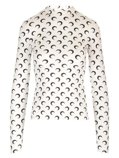 Marine Serre Stretch Jersey Top Tops White