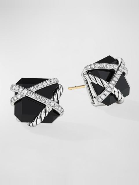 DAVID YURMAN 12mm Cable Wrap Stud Earrings in Silver