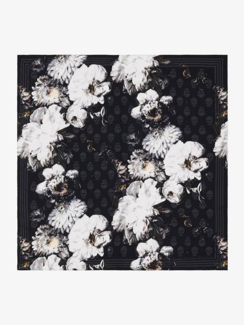 Women's Chiaroscuro Biker Foulard in Black/ivory