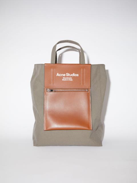 Acne Studios Papery nylon tote bag - Dark brown/dark brown
