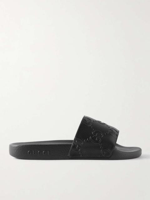 GUCCI Pursuit Logo-Embossed Rubber Slides