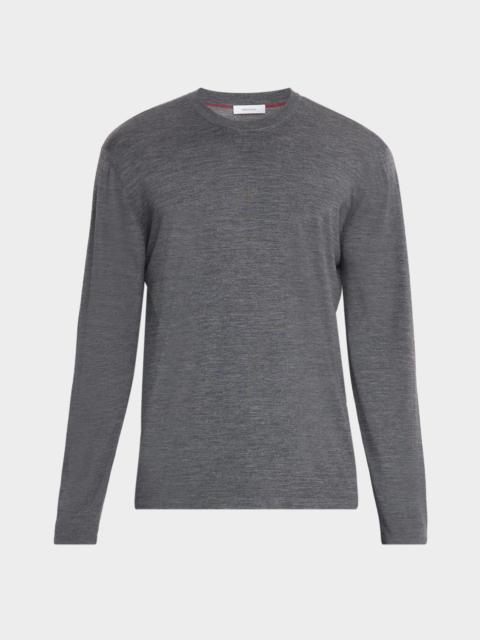 FERRAGAMO Men's Extra-Fine Wool Crewneck Sweater