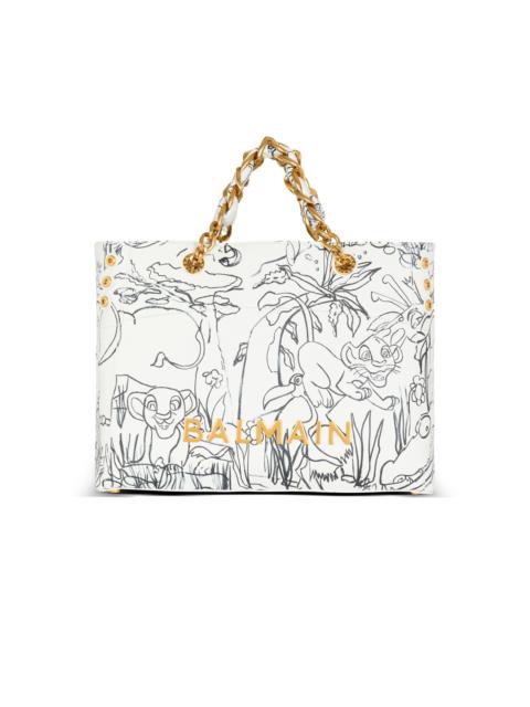 Balmain Disney x Balmain: The Lion King - 1945 Soft tote bag in Enfant Précoce print
