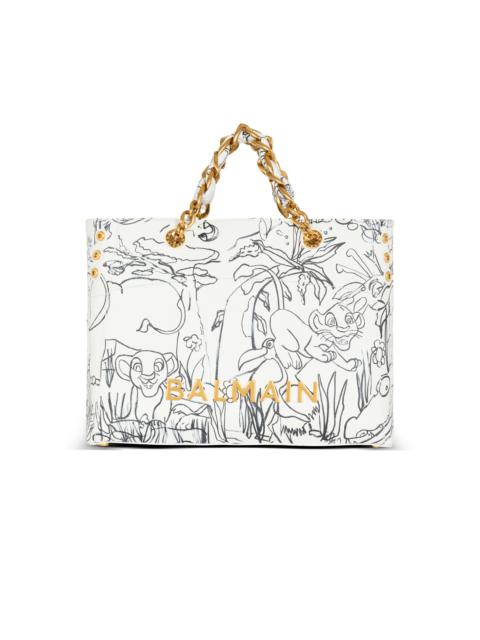 Disney x Balmain: The Lion King - 1945 Soft tote bag in Enfant Précoce print