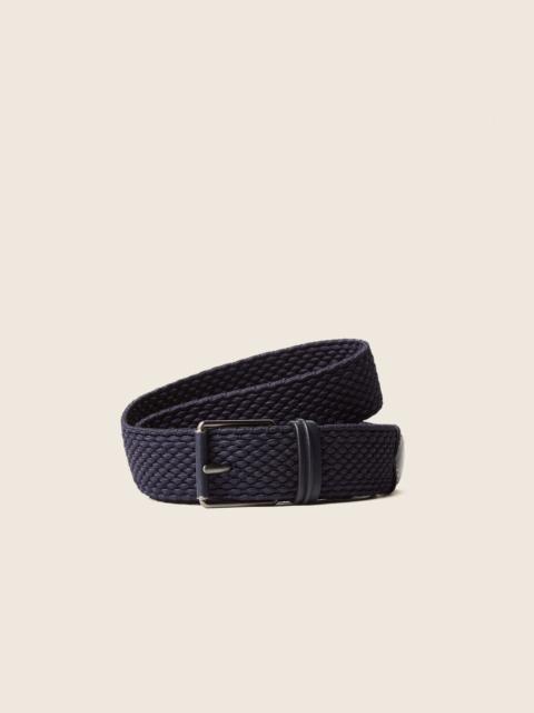 ZEGNA NAVY BLUE RAYON BELT