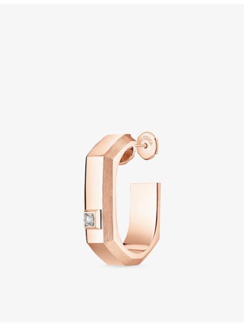 MESSIKA Moderniste Medium 18ct Gold And 0.03ct Diamond Single Hoop Earring