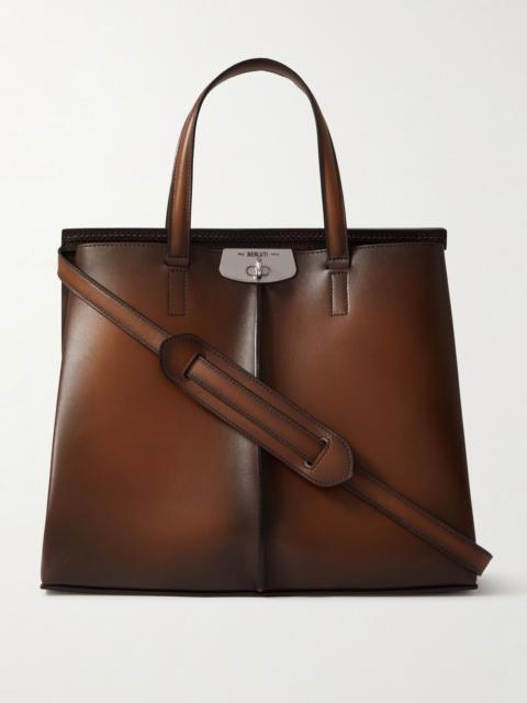 Berluti Luti 38 Venezia Leather Tote Bag Brown