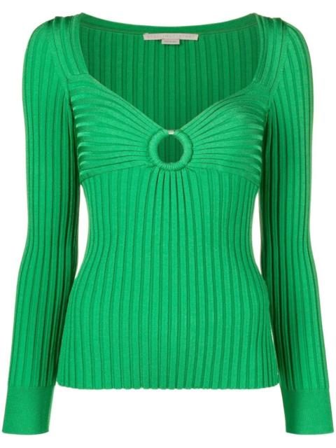 Stella McCartney cut-out ribbed knitted top