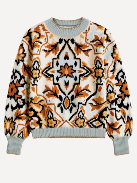 FARM RIO Stripes Winter Tapestry Knit Jumper