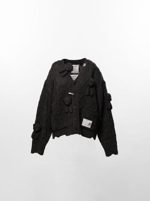 Maison MIHARAYASUHIRO "PINK HOUSE x MMY" Bear Motif Knit Cardigan