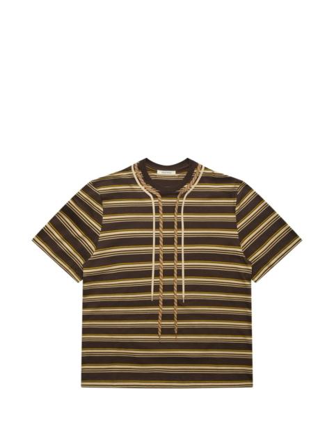 Craig Green striped-pattern rope-detail T-shirt