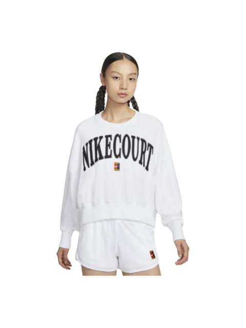Nike NikeCourt Heritage Women's Oversize Crew-Neck 그래픽 테니스 스웨터