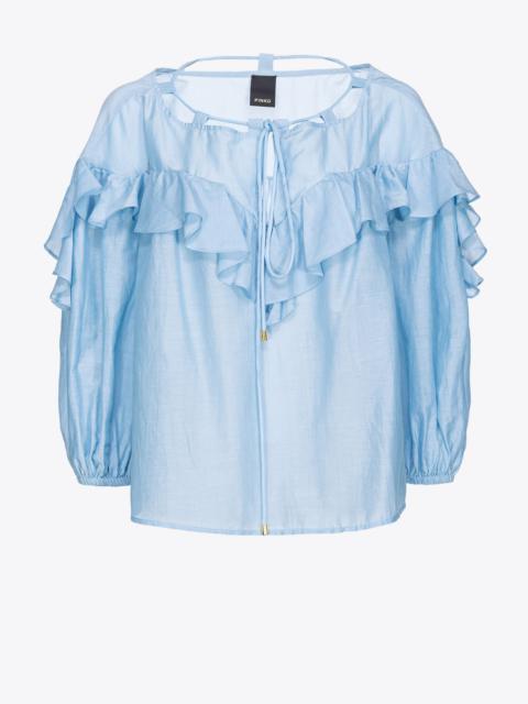 PINKO BLOUSE WITH MAXI FLOUNCE