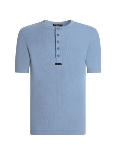 Dolce & Gabbana cotton serafino T-shirt with print