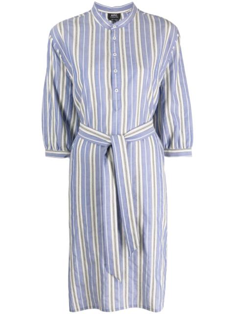A.P.C. striped cotton shirt dress