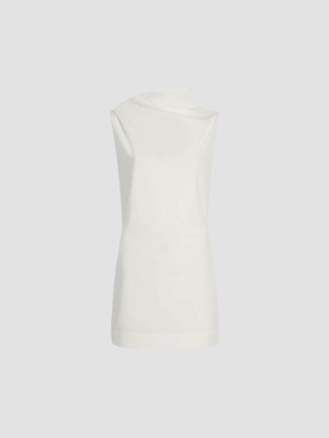 KHAITE Women's Astor Draped Cotton Minidress - Chalk