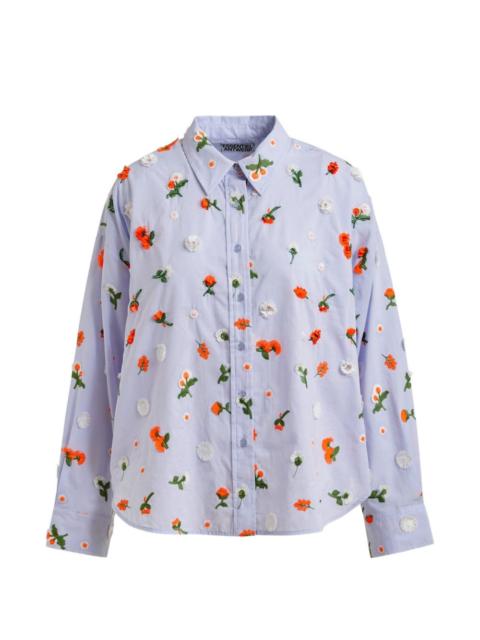 ESSENTIEL ANTWERP flower-embroidered shirt