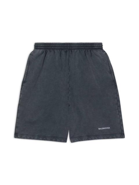 BALENCIAGA Women's Political Campaign Sweat Shorts in Black