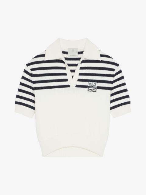 4G STRIPED POLO SWEATER IN WOOL AND CASHMERE