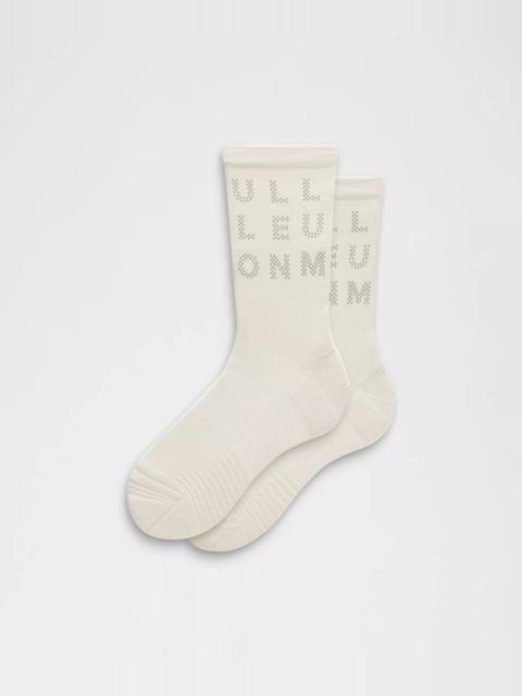 lululemon Unisex Power Stride Crew Socks *Reflective