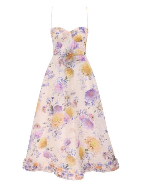 Zimmermann LUNA RUFFLE MIDI DRESS