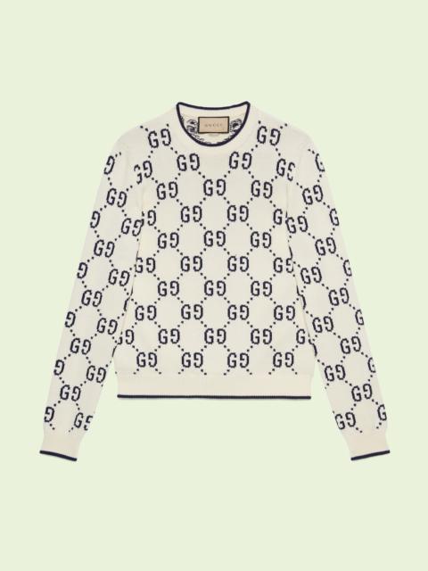 GG cotton knit sweater