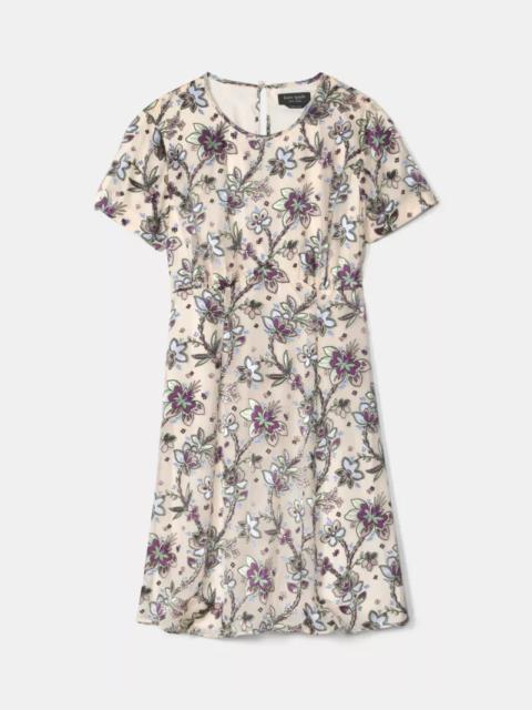 kate spade Satin Devore Empire Waisted Mini Dress