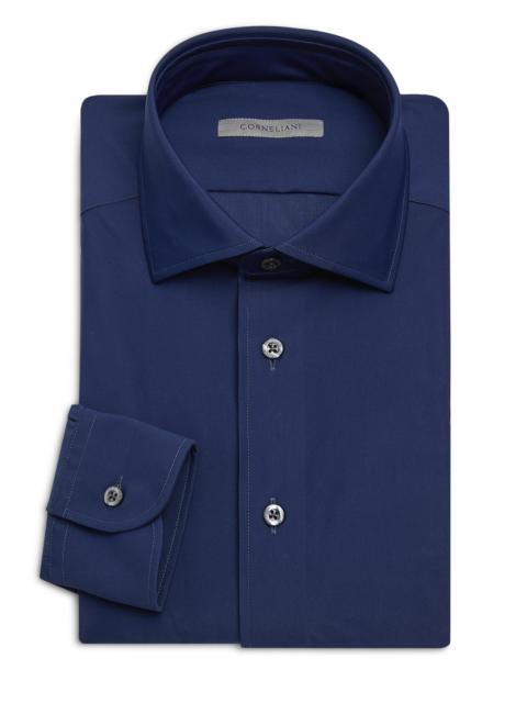 CORNELIANI Men's Performance Stretch-Nylon Shirt - Medium Blue Navy