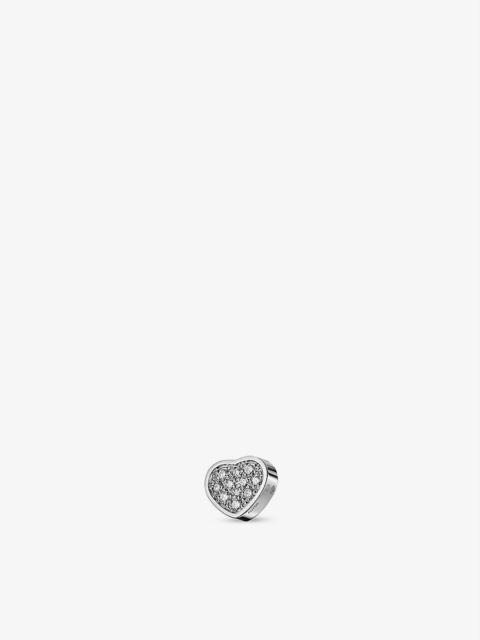 My Happy Hearts 18ct white-gold and 0.12ct brilliant-cut diamond single stud earring