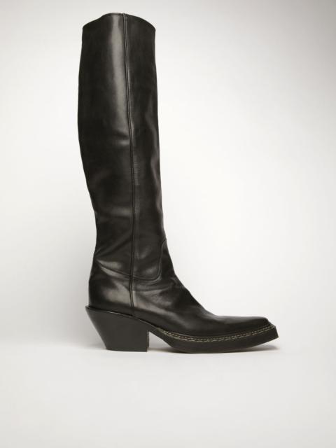 Acne Studios Western leather boots black