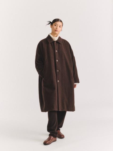 CASEY/CASEY BIG BLOBBY COAT - PIN CHECK - BROWN CHECK