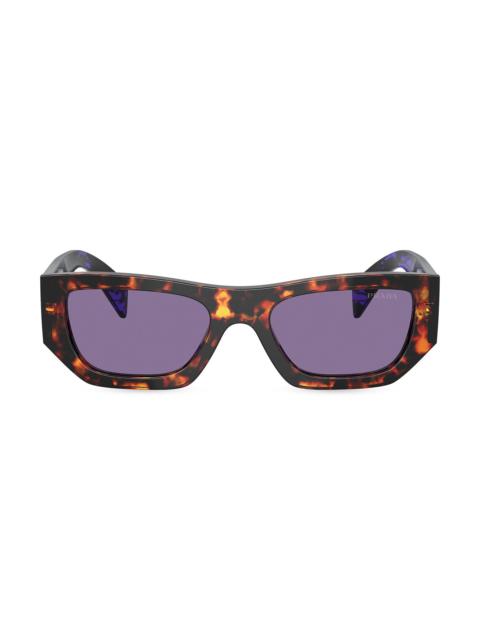 Prada Men's 0PR A01S 53MM Pillow Sunglasses - Purple Havana Brown