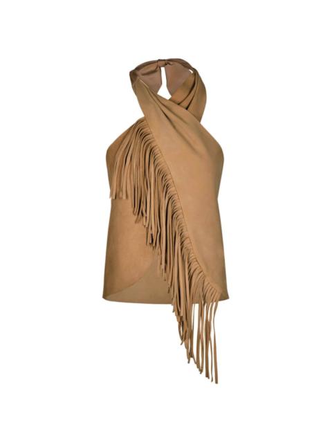 Sonora fringed suede halter top