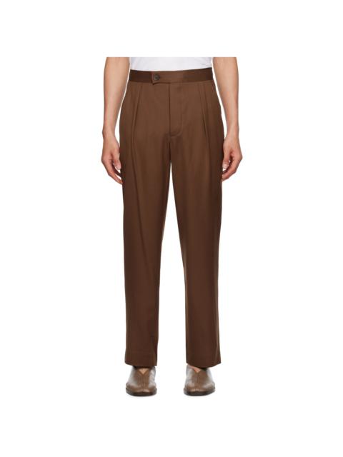 KING & TUCKFIELD Brown Pleat Trousers